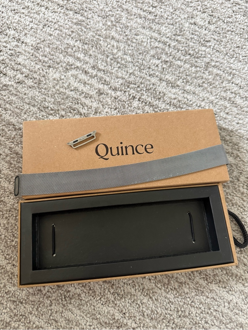 Quince Stainless Steel Mesh Apple Watch Band in Gunmetal